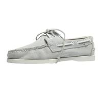 Mocassini Da Uomo Classici Alla Moda Fatti A Mano Con Lacci, Scarpe Da Lavoro Casual In Vera Pelle, Scarpe Da Barca Da Guida(Gray,46 EU)