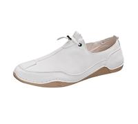 Mocassini da uomo da guida rilassati slip-on scarpe da barca in pelle scamosciata con pizzo elastico per viaggi su strada casual venerdì pranzo al mare, Beige, 42.5 EU