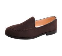 Mocassini da uomo in finta pelle scamosciata senza lacci, classici, casual, eleganti per tutti i giorni, scarpe leggere, Caff, 42 1/3 EU