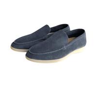Mocassini da uomo in pelle scamosciata senza lacci, morbidi stile mocassino, casual, leggeri e confortevoli, scarpe da guida classiche per spostamenti quotidiani, ufficio e fine settimana, BU1., 40 EU