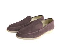 Mocassini da uomo in pelle scamosciata senza lacci, morbidi stile mocassino, casual, leggeri e confortevoli, scarpe da guida classiche per spostamenti quotidiani, ufficio e fine settimana, vino, 47 EU