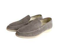 Mocassini da uomo in pelle scamosciata senza lacci, morbidi stile mocassino, casual, leggeri e confortevoli, scarpe da guida classiche per spostamenti quotidiani, ufficio e fine settimana, Beige, 41