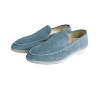 Mocassini da uomo in pelle scamosciata senza lacci, morbidi stile mocassino, casual, leggeri e confortevoli, scarpe da guida classiche per spostamenti quotidiani, ufficio e fine settimana, Bu2, 47 EU
