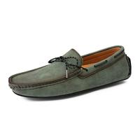 Mocassini da Uomo in Pelle vegana, Scarpe da Barca, Mocassini veneziani, Tacco Basso, Comodi, Leggeri, da Sposa, Classici, Slip-on(Army Green,46.5 EU)