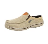Mocassini da uomo in tela antiscivolo scarpe da passeggio sandali supporto arco confortevole suola morbida cuscino pantofole leggere casual scarpe da ginnastica all'aperto lavoro casa in piedi zeppa