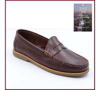 Mocassini da uomo LUMBERJACK scarpe in vera pelle senza lacci casual barca cuoio