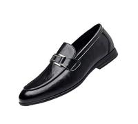 Mocassini da Uomo, Scarpe Formali Casual da Lavoro con Punta Tonda Morbide Leggere E Traspiranti,Nero,45 EU