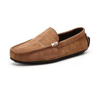 Mocassini da Uomo, Scarpe Scamosciate, Mocassini da Guida, Suola in Gomma, Tacco Piatto, Antiscivolo, Leggeri, da Sposa, Slip-on(Yellow,42 EU)