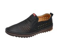Mocassini da uomo senza lacci in pelle scarpe da lavoro traspiranti scarpe da sera antiscivolo scarpe da passeggio casual leggere scarpe da barca piatte comode con suola morbida cuscino scarpa