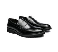 Mocassini da Uomo Slip-On Formali alla Moda Classici Casual da Guida Oxford,Nero,48 EU