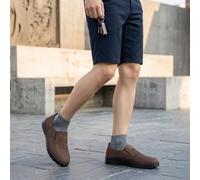 Mocassini da uomo traspiranti, leggeri, antiscivolo, comodi da camminare | Leggero antiscivolo per pendolarismo quotidiano Campus Wear allenamenti comodi convenienti, traspiranti, semplici, marrone