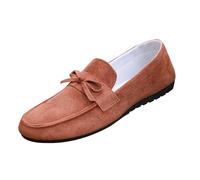 Mocassini da uomo, vestibilità larga, antiscivolo, piatti, senza mani, mocassini, leggeri, traspiranti, casual, ortopedici, comode, per jogging e trekking, cachi, 38 2/3 EU