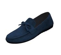 Mocassini da uomo, vestibilità larga, antiscivolo, piatti, senza mani, mocassini, leggeri, traspiranti, casual, ortopedici, comode, per jogging e trekking, Blu, 42.5 EU