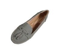 Mocassini Donna Casual per Tutti i Giorni Scarpe Basse Comode Eleganti per la Stagione (Grey, 37)