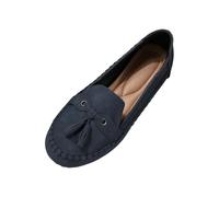 Mocassini Donna Casual per Tutti i Giorni Scarpe Basse Comode Eleganti per la Stagione (Navy, 41)