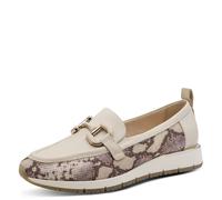 Mocassini Donna Pure Relax in Pelle Beige Plantare Estraibile Tamaris