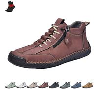 Mocassini in Pelle Antiscivolo da Uomo,Scarpe da Ginnastica in Alpaca,Scarpe da Ginnastica for Il Tempo Libero all'aperto(Wine Red,45 EU)