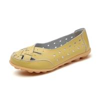 Mocassini in Pelle da Donna, Scarpe Basse, Leggere, Casual Slip-on comode da Mamma e da Lavoro,Verde,40 EU