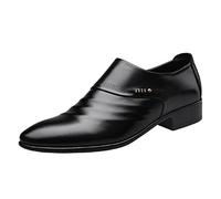 Mocassini in pelle da uomo, scarpe eleganti da uomo, comode, scarpe brogue Derbys a punta, scarpe formali da lavoro, traspiranti, scarpe da esterno, mocassini classici ed eleganti, Nero , 44 EU