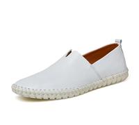Mocassini in pelle da uomo Slip On - Scarpe comode da indossare ogni giorno for ufficio casual Nero Bianco Blu Marrone Giallo Marrone