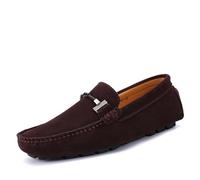 Mocassini Penny da uomo Slip On - Scarpe semiformali casual stile mocassino classico in sei colori Beige Blu scuro Caffè Nero Blu reale Grigio(Coffee,42 EU)