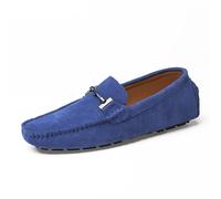 Mocassini Penny da uomo Slip On - Scarpe semiformali casual stile mocassino classico in sei colori Beige Blu scuro Caffè Nero Blu reale Grigio(Royal blue,44 EU)