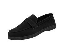 Mocassini, scarpe basse da donna, antiscivolo, in pelle scamosciata, per affari, Driving Penny, scarpe basse, classiche in pelle, per il tempo libero, 1 nero, 37 EU