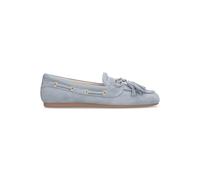 Liu Jo Cv Skipper 03 - Mocassini In Suede Con Nappine Azzurro - Donna Scarpe