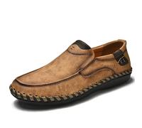 Mocassini slip-on casual da uomo, scarpe leggere e confortevoli for camminare e indossare tutti i giorni in nero marrone kaki(Khaki,38 EU)