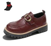 Mocassini Slip on con Plateau da Donna, Mocassini Larghi con Punta Rotonda Scarpe Eleganti con Suola Lussuosa for Affari, Scarpe Eleganti Casual(Wine Red,40 EU)