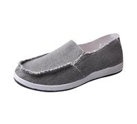 Mocassini slip-on da uomo morbidi piatti casual in tela antiscivolo suola morbida posteriore scarpe da ginnastica traspiranti leggere escursionismo trekking scarpe da ginnastica Wede Fit mani libere