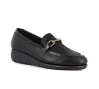 Mocassini Slip-on Grunland RYSA SC6105 pelle nera zeppa 4 cm
