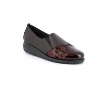 Mocassini Slip-on Grunland SC5565 pelle bordeaux zeppa 4 cm SCONTO