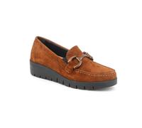 Mocassini Slip-on Grunland SC5584 camoscio cuoio zeppa 4 cm Made in Italy SCONTO