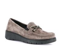 Mocassini Slip-on Grunland TASS SC2178 camoscio beige taupe zeppa 4 cm