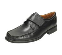 Uomo Nero Pelle Rip Nastro Clarks Scarpe UK Taglie 7 - 11 Calzabilità G Huckley
