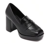 Mocassino con tacco a blocco dorato - Eleganza e comfort garantiti Lo stile dell'avecce mocassin doré à talon bloc, parfait pour rehausser vos tenues avec une touch luminoso e chic. La piattaforma sot