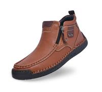 Mocassino da uomo in pelle comfort, scarpa da uomo per business matrimonio scarpe oxford da uomo impermeabile scarpa vestito traspirante Oxfords e derbies mocassini scarpe basse, 01 Marrone, 39 EU
