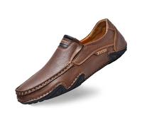 Mocassino da uomo in pelle per business matrimonio scarpa uomo città traspirante Oxford e Derbies impermeabile scarpe Oxfords da uomo Urban Style Scarpa Vestito Comfort Scarpe basse, 01 Caffè, 39 EU