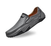 Mocassino da uomo in pelle per business matrimonio scarpa uomo città traspirante Oxfords e Derbies Urban Style Scarpa Vestito Comfort Scarpe Oxford da uomo Impermeabile Scarpe basse, 01 Grigio, 46 EU