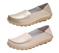 Mocassino Donna Comodi Ortopediche Scarpe Basse Eleganti Donna | per Scuola Riunioni ed Eventi Formali Materiale in Finta Pelle Anti Sporco con Fodera Interna Traspirante Calda