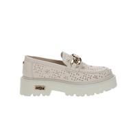 Mocassino donna cult in pelle low w flower perf. leather off white clw319405 sca