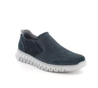 Mocassino IGI&CO scarpa da uomo MADE IN ITALY in nabuk gum blu notte