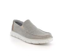 Mocassino IGI&CO scarpa da uomo MADE IN ITALY in tessuto canvas delave taupe