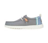Mocassino Uomo Hey Dude Wally summer linen monument grey faded denim - 430861UI