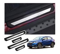 MOCATT 4 Pezzi Auto Battitacco Piastra per Honda HRV 2016 2017 2018 2019 2020, Acciaio Inossidabile Antiurto, Soglia Porta Anti-Graffio Protezione Antiscivolo