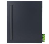 Mocavi Box 110R Design della cassetta delle lettere con scomparto per giornali Grigio Antracite (RAL 7016), montaggio a parete, lucchetto a sinistra, grande, cassetta della posta grigia scura