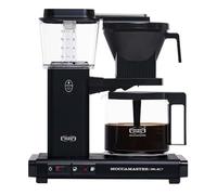 Moccamaster KBG Select, macchina da caffè, macchina da caffè con filtro, retrò, nero opaco, 1,25 L