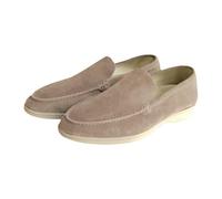 Moccasin - Scarpe da uomo in pelle scamosciata Penny Loafers Verdure da guida Slippers Scarpe da uomo alla moda per il tempo libero Slip on Round Toe Scarpe da trekking comode, bianco, 48