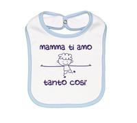 Mocheia SHOP Bavaglino Neonato Bavetto Mamma Ti Amo Tanto Così